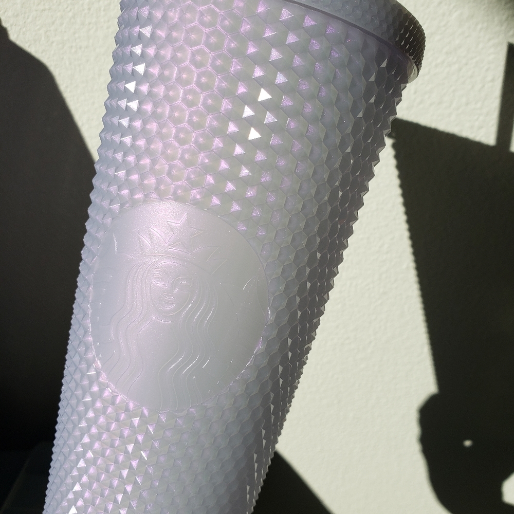 Starbucks Icy White Lilac Diamond Studded Tumbler Holiday 2021 NEW Venti… - Picture 3 of 8